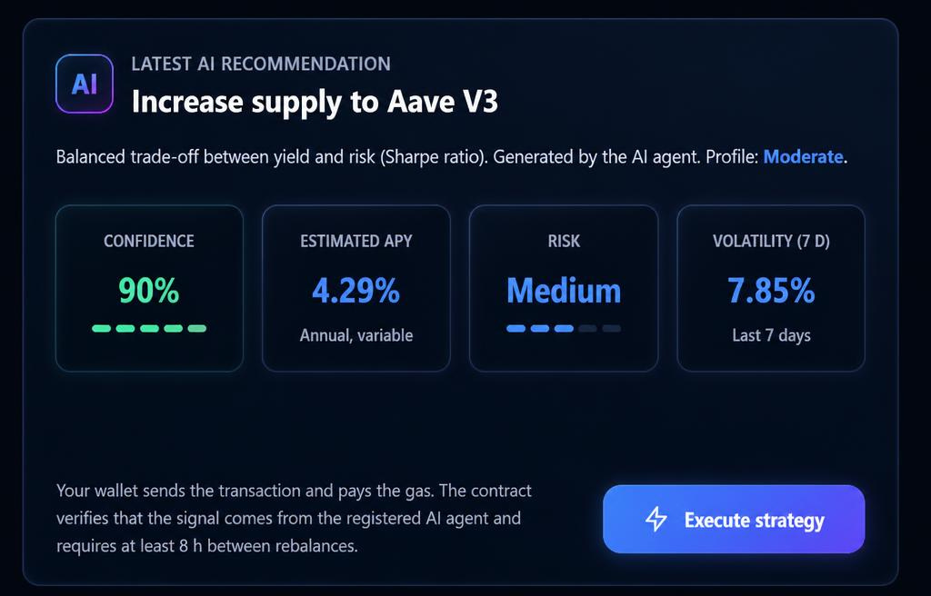 ArbiAgent AI recommendation to increase supply in Aave V3
